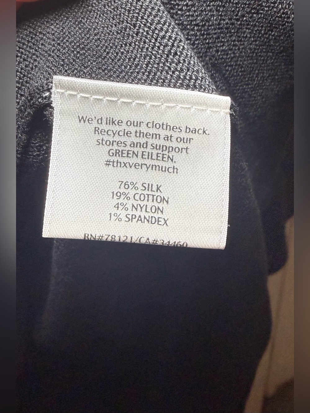 Eileen Fisher Women's Black Scoop Neck Knit Pullover Sweater Silk Blend Size XL - Picture 9 of 9